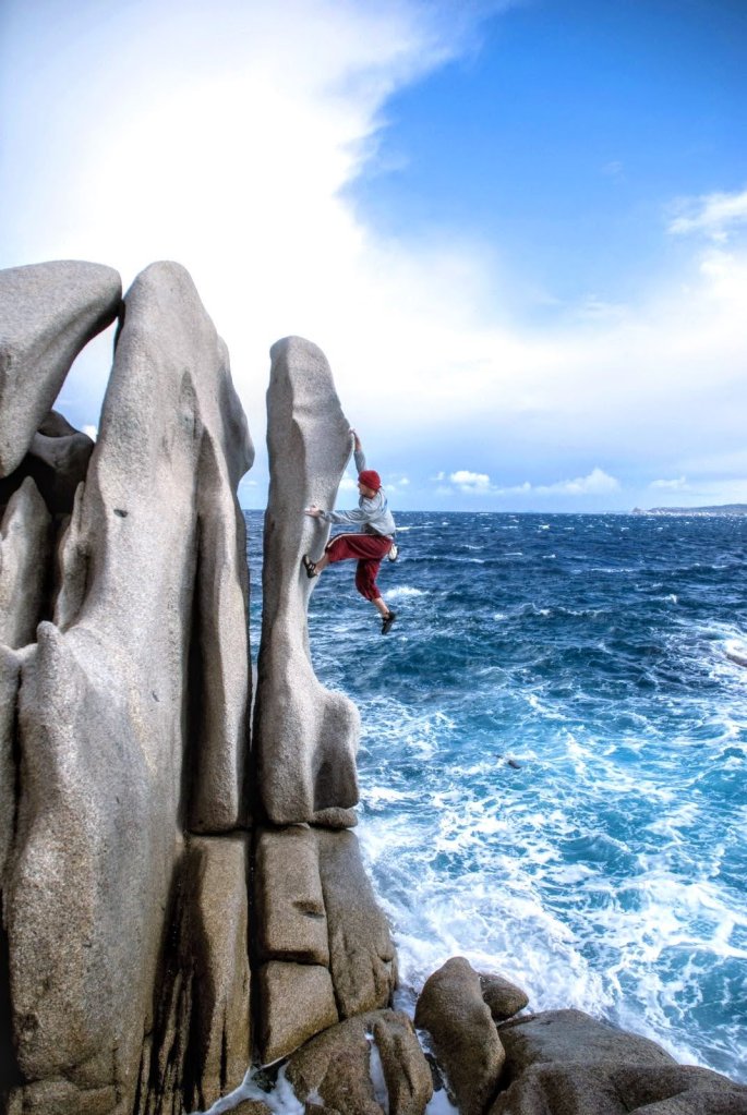 Wspinanie na Capo Testa, Sardynia 2008, fot. Dawid Tabor